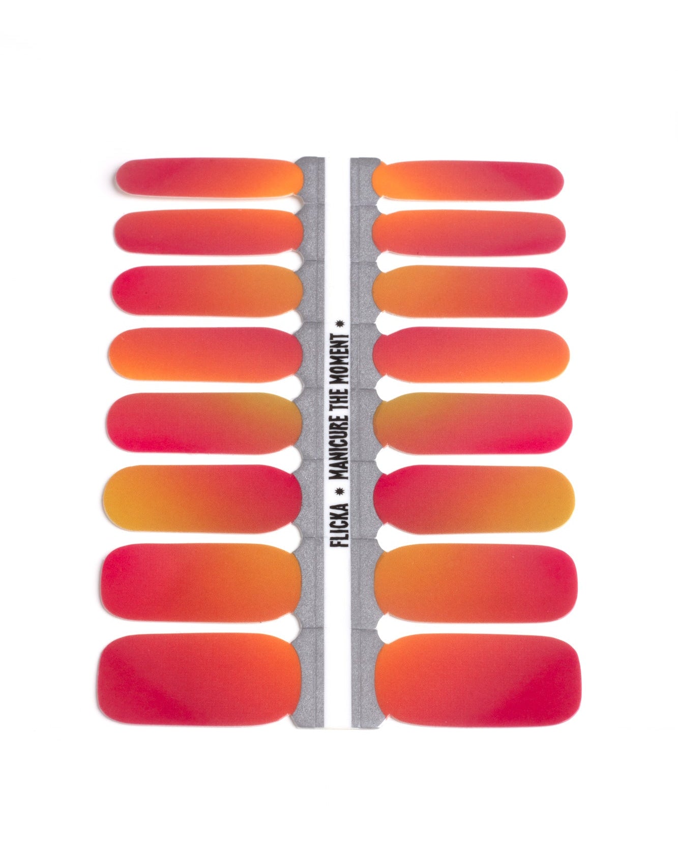 Set of gradient nail art stickers
